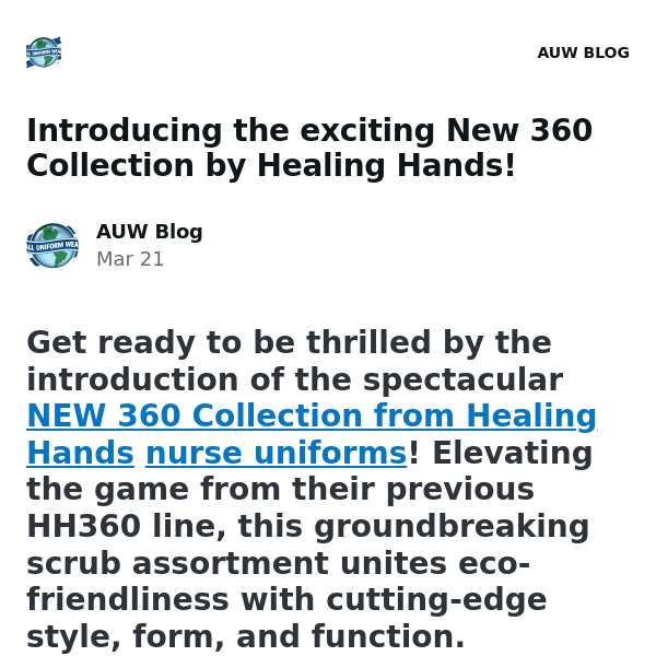 [New post] Introducing the exciting New 360 Collection by Healing Hands! 