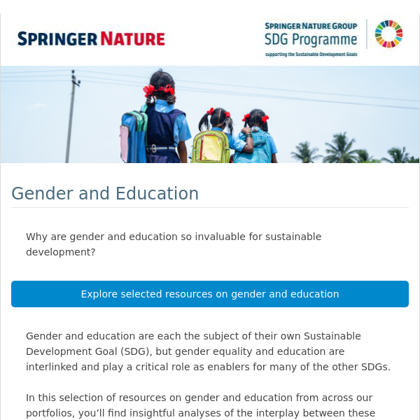 Gender and education: Explore selected content