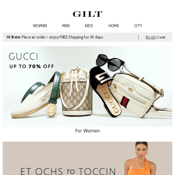 ON NOW! Gucci Up to 70% Off | Starting at 60% Off Et Ochs to TOCCIN