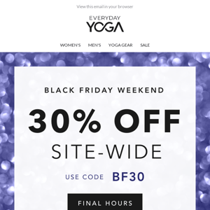 Don't Miss 30% off Site-Wide!