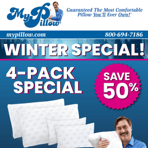 4-Pack MyPillow Sale!