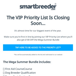 Your VIP Priority Access Is Closing Soon...