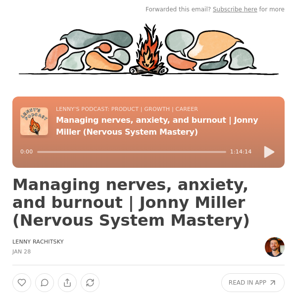 Managing nerves, anxiety, and burnout | Jonny Miller (Nervous System Mastery)