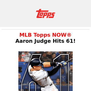 Judge ties Maris at 61!