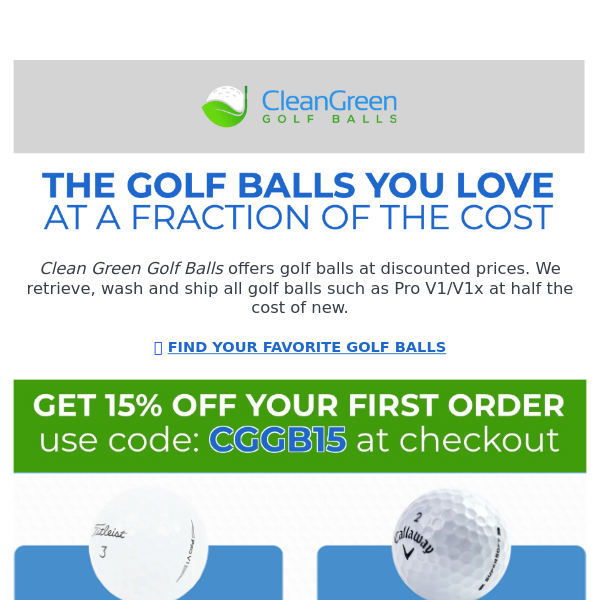 50% OFF Pro V1's & More...