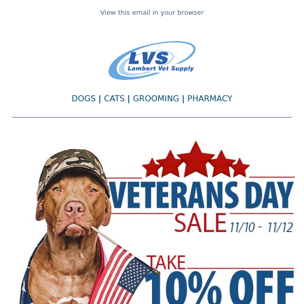 10% off! Veterans Day Savings!