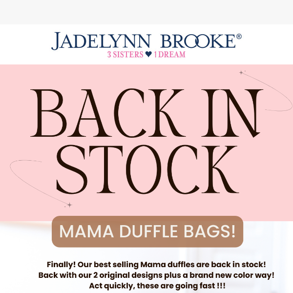 🎉 The wait is over! Mama Duffles are back!