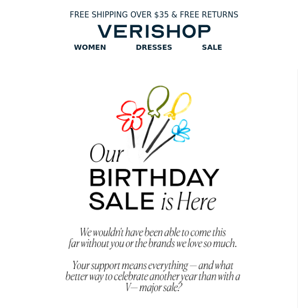 Our BIGGEST Birthday Sale starts now!