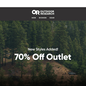 New 70% Off Outlet Styles Just Added!