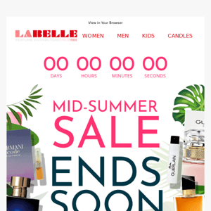 🌴✈️ It's The Last Day Of The Mid-Summer Sale!