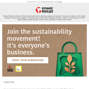 Calling all passionate retailers committed to sustainability! We want to hear from you!