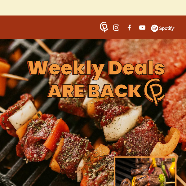 Weekly Deals Are Back!