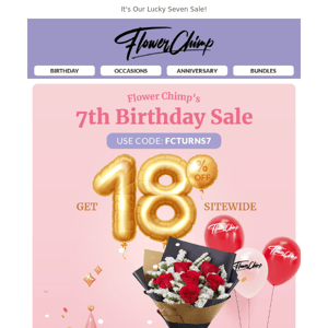 18% OFF 🥳 Birthday Sale