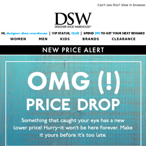 Designer Shoe Warehouse: You saw it, you liked it, the price just dropped