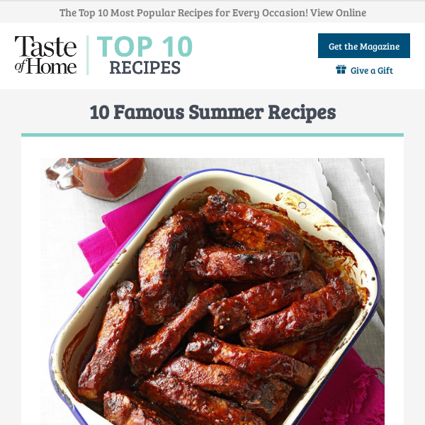 10 Famous Summer Recipes