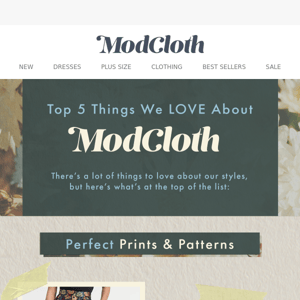 The ModCloth Top 5: Things to Love