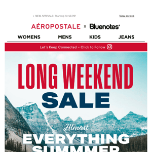 You Checked Your Email Just In Time: LONG WEEKEND SALE ENDS SOON! 😱