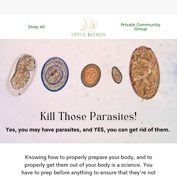 Get the FREE parasite protocol!
