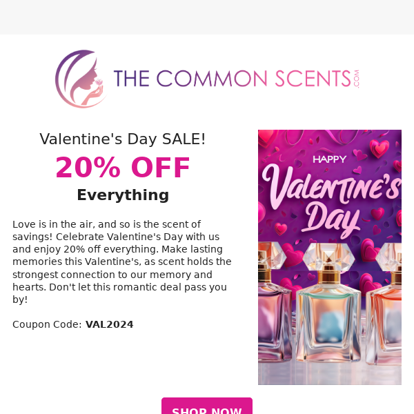 💕 Love is in the Air! Enjoy 20% OFF Everything