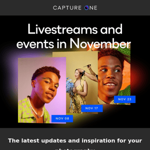 Join our November livestreams and events