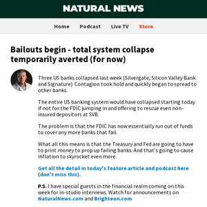 Bailouts begin - total system collapse temporarily averted (for now)