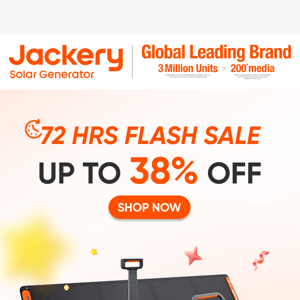 ⚡Up to 38% Off | Jackery 72Hrs Flash Sale