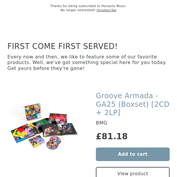 WAREHOUSE FIND! Groove Armada - GA25 (Boxset) [2CD + 2LP]