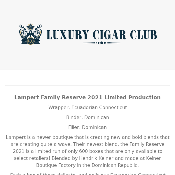 Family Reserve 2021 From LAMPERT Now Shipping!