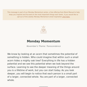 Monday Momentum - The Deeper Potential of Everything (November 28th, 2022)