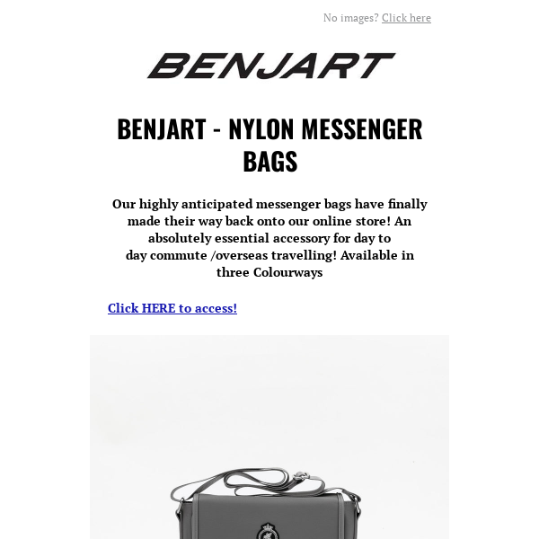 The Perfect Summer Bag - The Benjart Nylon Messenger - Now Live via Benjart.com