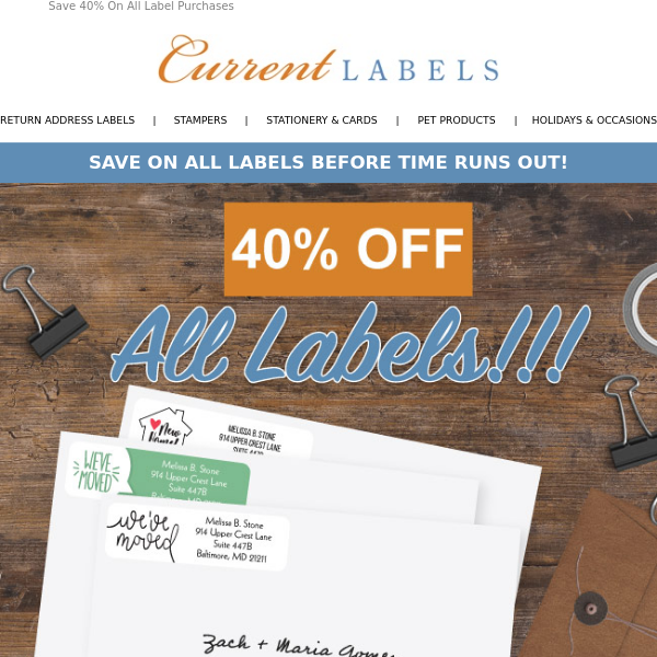 Get 40% Off Labels While You Can, Time Is Running Out…