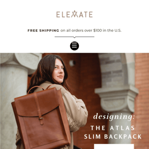 Designing the Atlas Slim Backpack  ✍️