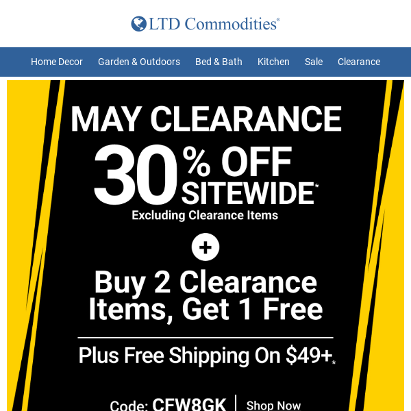 Buy Any 2 Clearance Items Get 1 Free! - LTD Commodities