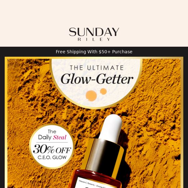 Today only: Get 30% off our C.E.O. Glow Oil!