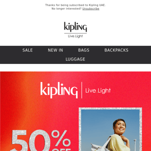 Kipling UAE, don't miss our SUPER SALE!