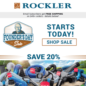 Starts Now Founder's Day Sale—Save Up To 25%!