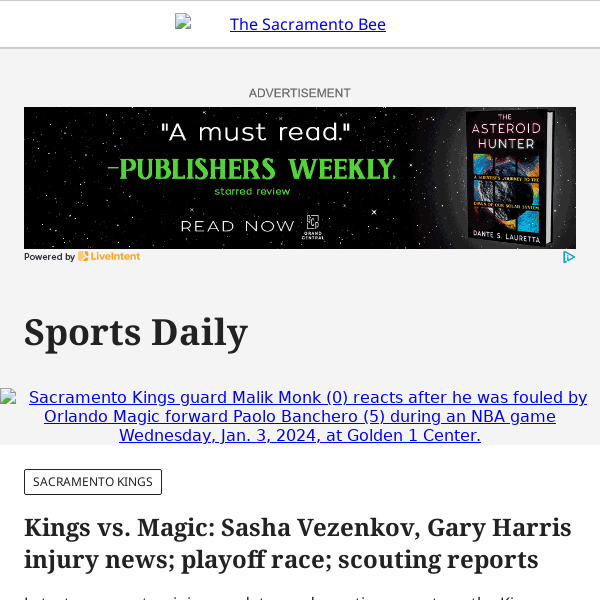 Kings vs. Magic: Sasha Vezenkov, Gary Harris injury news; playoff race; scouting reports