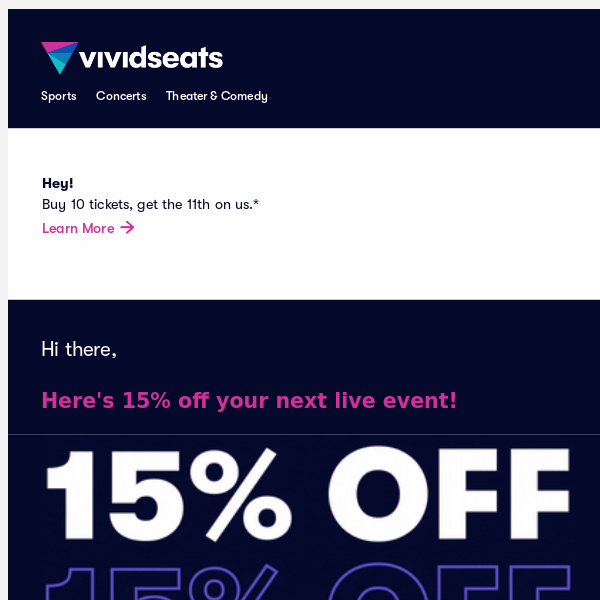 Vivid Seats - Latest Emails, Sales & Deals