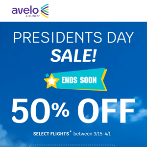 50% OFF for Presidents Day! 72 hours left!