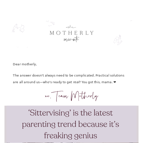 👉 'Sittervisiting' is the latest parenting trend (& we're obsessed)