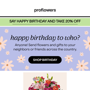 rsvp to a bloomin’ birthday