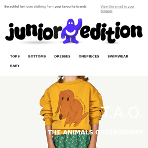 🐻 The Animals Observatory Pre-Fall collection is live