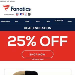 25% Off On The Newest NFL Essentials