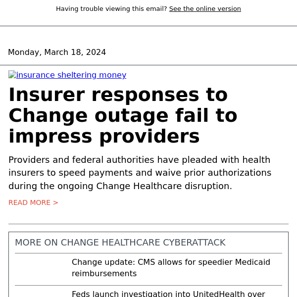 Change outage: Insurer responses fail to impress providers