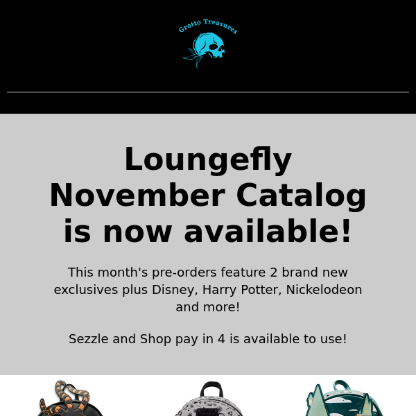 Loungefly November Catalog Now Available