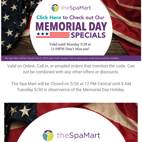 Memorial Day Weekend Sale Starts Now!  Semi-Annual Supplies Savings Event!  15% Off and Free Shipping--Details Inside!
