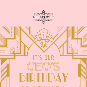 It's our CEO's 26th birthday! 26% OFF 🥂💄💫