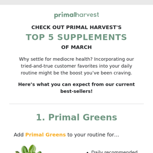 Discover the best of Primal Harvest