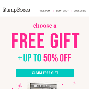 Choose a FREE gift + up to $30 off your 1st box