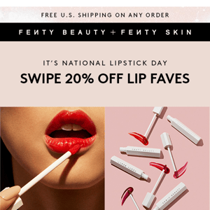 😍 20% off lip faves for National Lipstick Day